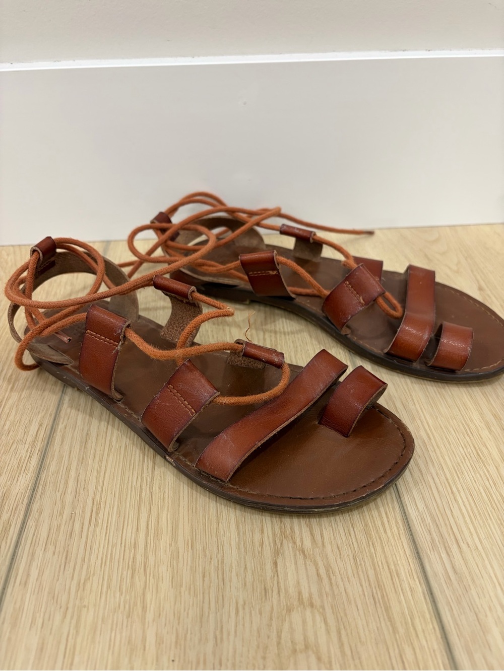 Brown Lace-Up Gladiator Sandals Boho Western Festival Capsule for Women - Picture 5 of 6